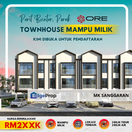 Townhouse Blok B di Parit Buntar Perak, Perak, Parit Buntar