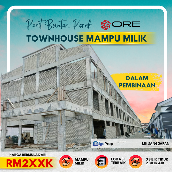 Townhouse Blok B di Parit Buntar Perak, Perak, Parit Buntar
