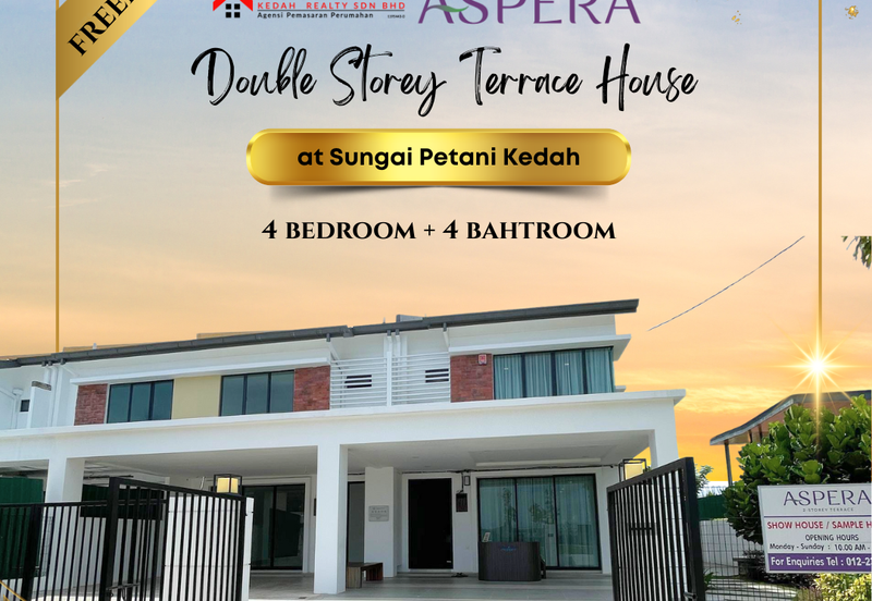 Rumah Teres Dua Tingkat di Sungai Petani
