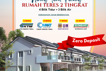 Rumah Teres Dua Tingkat di Nibong Tebal