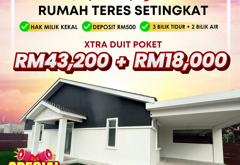 Rumah Teres 1 Tingkat di Tasek Gelugor 