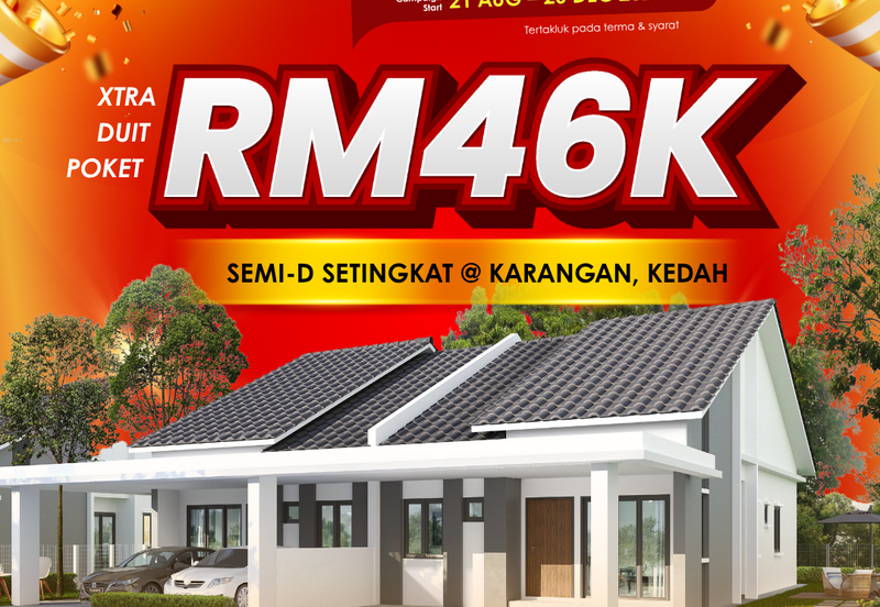 Rumah Berkembar Setingkat di Sungai Kob, Karangan Kedah