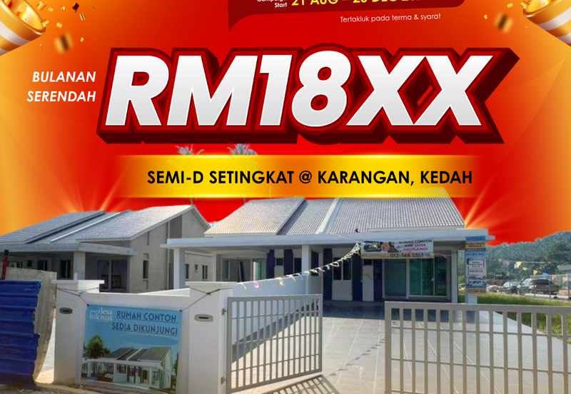 Rumah Berkembar Setingkat di Sungai Kob, Karangan Kedah