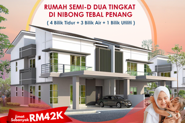 Rumah Berkembar Dua Tingkat di Nibong Tebal Penang