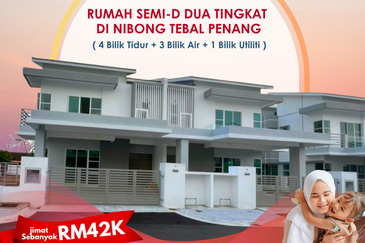 Rumah Berkembar Dua Tingkat di Nibong Tebal Penang