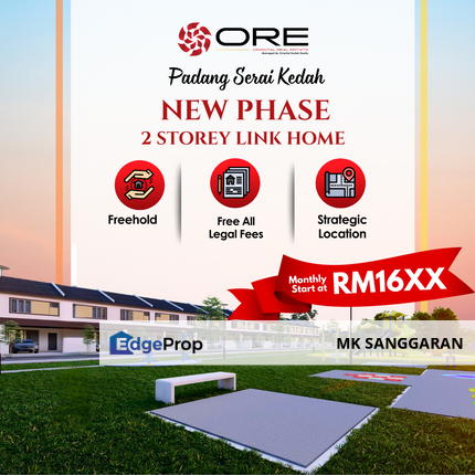 2 Storey Link Home at Padang Serai Kedah, Kedah, Padang Serai