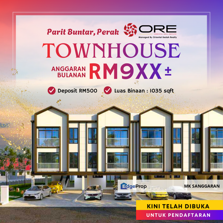 Townhouse di Parit Buntar, Perak, Perak, Bagan Serai