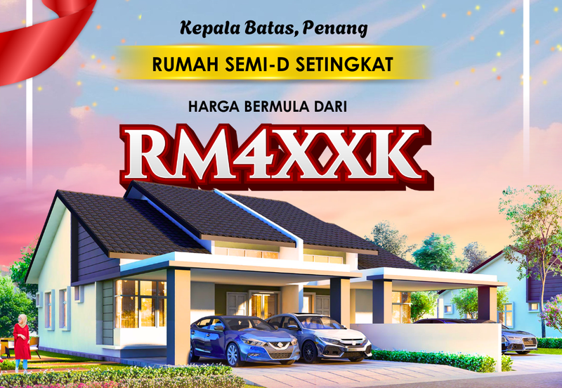Rumah Berkembar Setingkat di Kepala Batas Penang