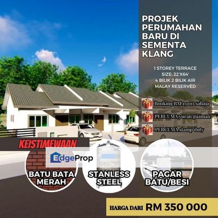 Projek Perumahan Baru ,Teres Setingkat, TAMAN SEMENTA PERMAI, KLANG , Selangor, Klang