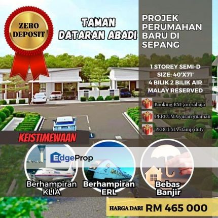 [Near KLIA] Projek Perumahan baru, Semi-D Setingkat, Sepang, Selangor, Sepang