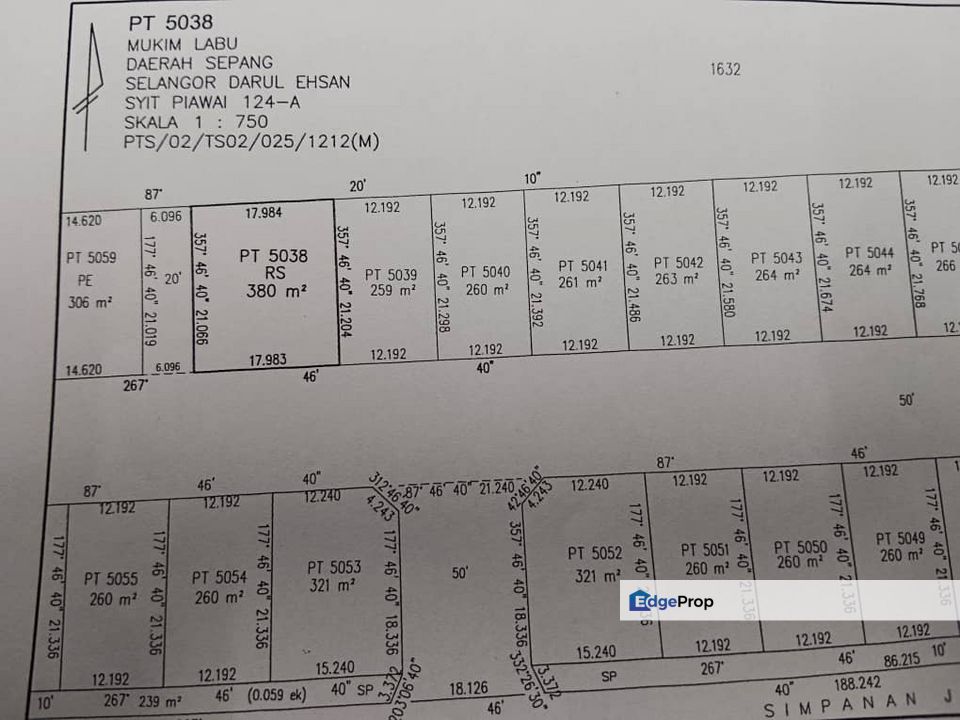 [59 x 70 ] Tanah Lot Banglo,  Geran Individu , Taman Salak Damai, Selangor, Sepang