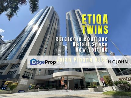 Etiqa Twins KLCC Boutique Retail Space Now for Rental opposite Petronas Twin Tower-Suria KLCC, Kuala Lumpur, KLCC