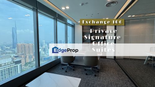 Exchange 106 Private Signature Furnished Office Suites (8-10pax) in prime Business hub, Kuala Lumpur, KL City