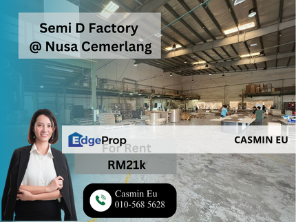 Nusa Cemerlang Semi D Factory For Rent, Johor, Gelang Patah