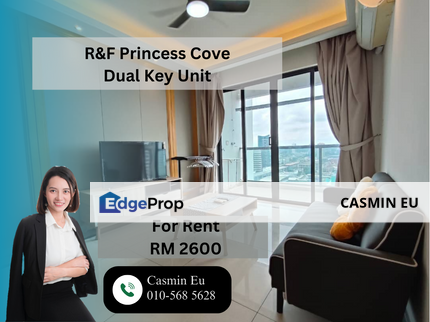 R&F Princess Cove Dual Key Unit For Rent , Johor, Johor Bahru