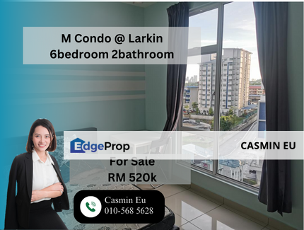 M Condo 6bed 2bath @ Larkin For Sale, Johor, Johor Bahru