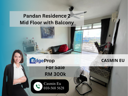 Pandan Residence 2 Mid Floor with Balcony For Sale, Johor, Johor Bahru