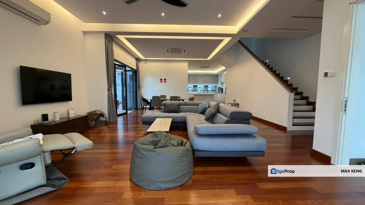 D'Serambi Taman Perling Double Storey Superlink Endlot 36x80 Fully Renovated Furnished G&G, Johor, Johor Bahru