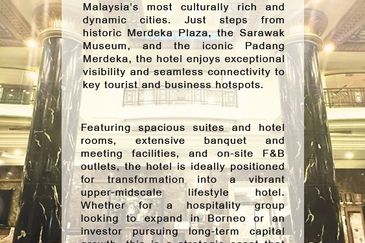 Hotel for sale in Kuching!