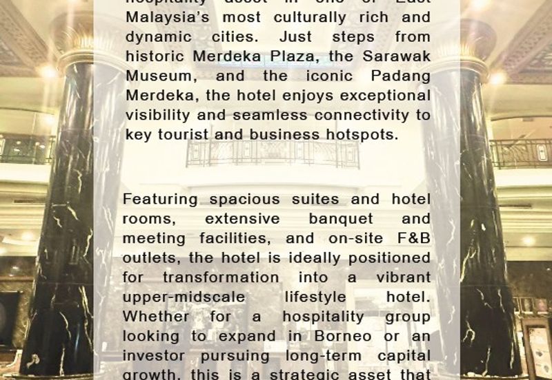 Hotel for sale in Kuching!