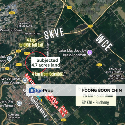 4.7 acres Industrial Zone Freehold Land For Sale @ Jenjarom Town, Banting, Selangor, Jenjarom