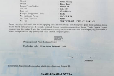 44 Acre Agricultural Land in Paya Terubong