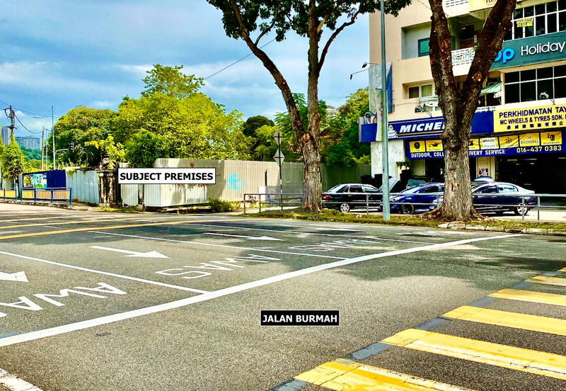 A CORNER commercial land on Jalan Burmah and Jalan Bagan Jermal in George Town.