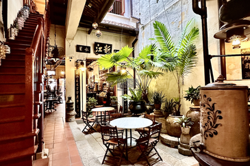 Heritage Shophouse on Armenian Street in George Town UNESCO World Heritage Site.