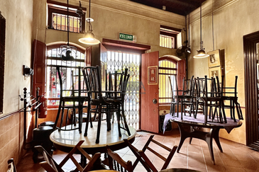 Heritage Shophouse on Armenian Street in George Town UNESCO World Heritage Site.