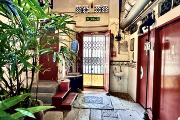 Heritage Shophouse on Armenian Street in George Town UNESCO World Heritage Site.