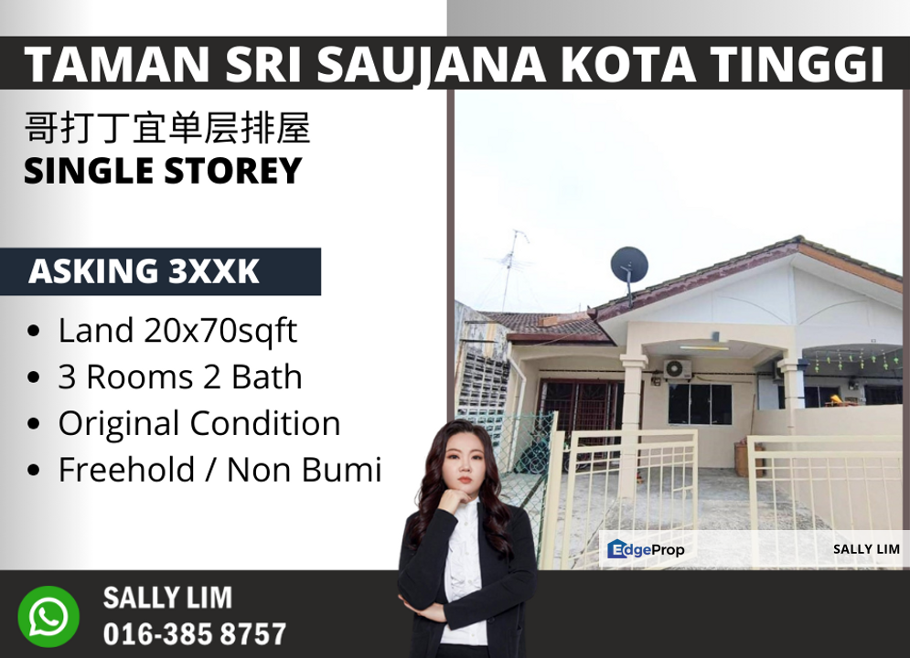 Taman Sri Saujana Kota Tinggi Single Storey Original Unit for Sale ...