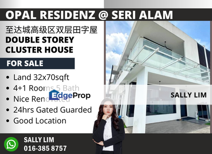 Opal Residenz @ Seri Alam 2 Storey Cluster House For Sale, Johor, Masai