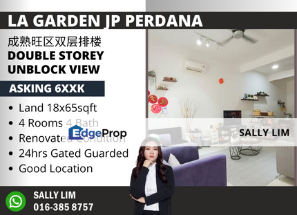 LA Garden @ JP Perdana Double Storey Unblock View 24hrs G&G, Johor, Johor Bahru