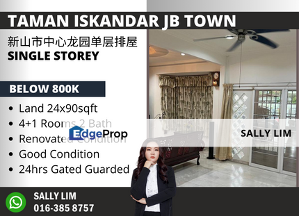 Taman Iskandar JB Town Single Storey Good Condition 24hrs G&G, Johor, Johor Bahru