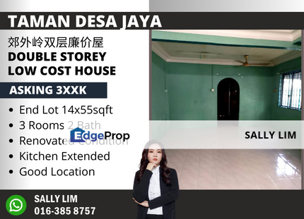 Desa Jaya Jalan Lembah Double Storey Low Cost House Renovated Unit, Johor, Johor Bahru