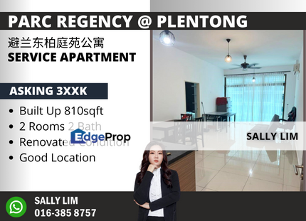 Parc Regency @ Plentong For Sale, Johor, Johor Bahru