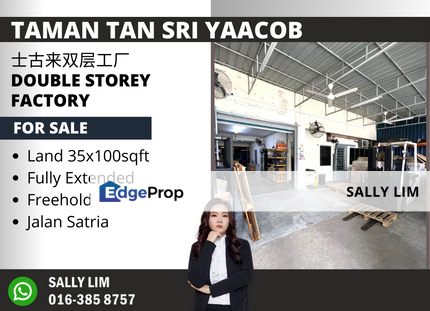 Taman Tan Sri Yaacob Double Storey Factory Fully Extended, Johor, Skudai