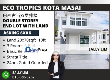 Eco Tropics @ Greensgate Emerson Double Storey End Lot 24hrs G&G, Johor, Masai