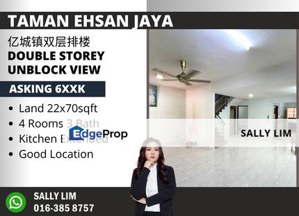 Taman Ehsan Jaya Double Storey Unblock View, Johor, Johor Bahru