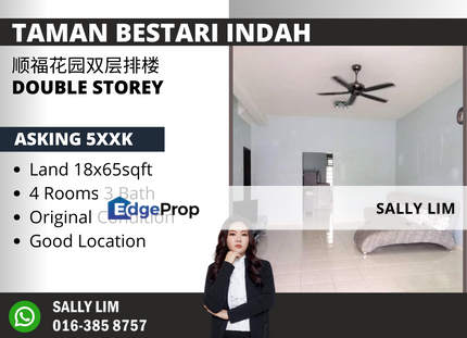 Taman Bestari Indah Ulu Tiram Double Storey For Sale, Johor, Ulu Tiram