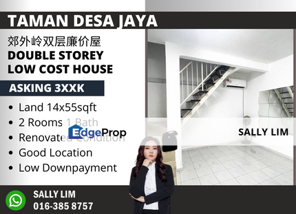 Desa Jaya Jalan Danau Double Storey Low Cost House Renovated Unit, Johor, Johor Bahru