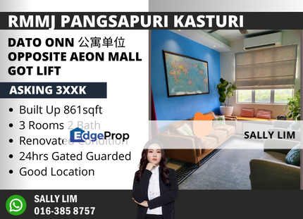 Pangsapuri Kasturi Bandar Dato Onn Renovated Unit Opposite Aeon Mall, Johor, Johor Bahru