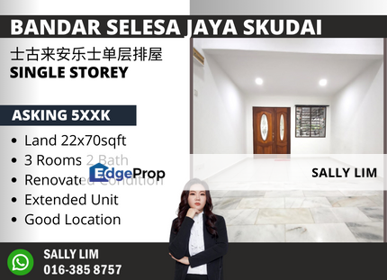 Bandar Selesa Jaya Skudai Single Storey Renovated Unit, Johor, Skudai