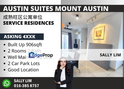 Austin Suites Mount Austin 2 Rooms Unit Good Condition, Johor, Johor Bahru