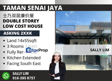 Taman Senai Jaya Double Storey Low Cost House Fully Renovated, Johor, Senai