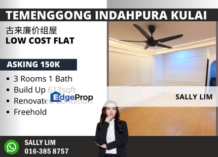 Flat Temenggong Bandar Indahpura Kulai For Sale, Johor, Kulai