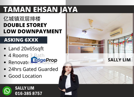 Taman Ehsan Jaya Double Storey Renovated Unit 24hrs G&G, Johor, Johor Bahru