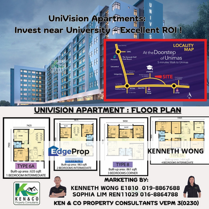 UNIVISION APARTMENT FOR SALE, Sarawak, Kuching