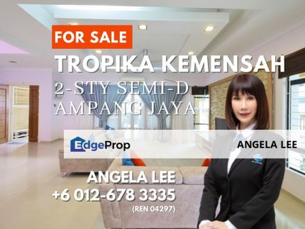 Tropika Kemensah 2-Storey Semi D with huge garden for Sale, Selangor, Taman Melawati