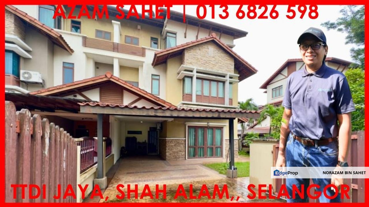 MAYANG SUTERA TTDI JAYA SEKSYEN U2 SHAH ALAM SELANGOR FREEHOLD 2 STOREY END LOT TERRACE HOUSE FOR SALE, Selangor, Taman TTDI Jaya 